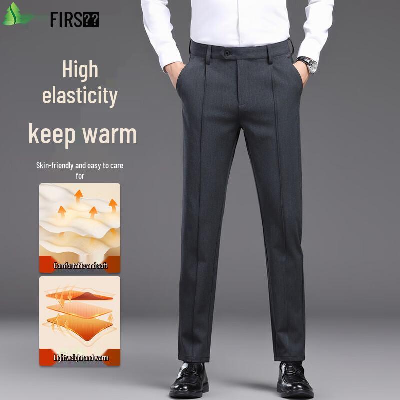 

FIRS Men s Four-Way Stretch Easy Care Straight Trousers 34