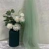 Backing 160X100cm Soft Tulle Fabric Soft Dense Mesh Transparent Mesh Fabric Green Yarn Solid Color Soft Mesh Tulle Wedding Arch