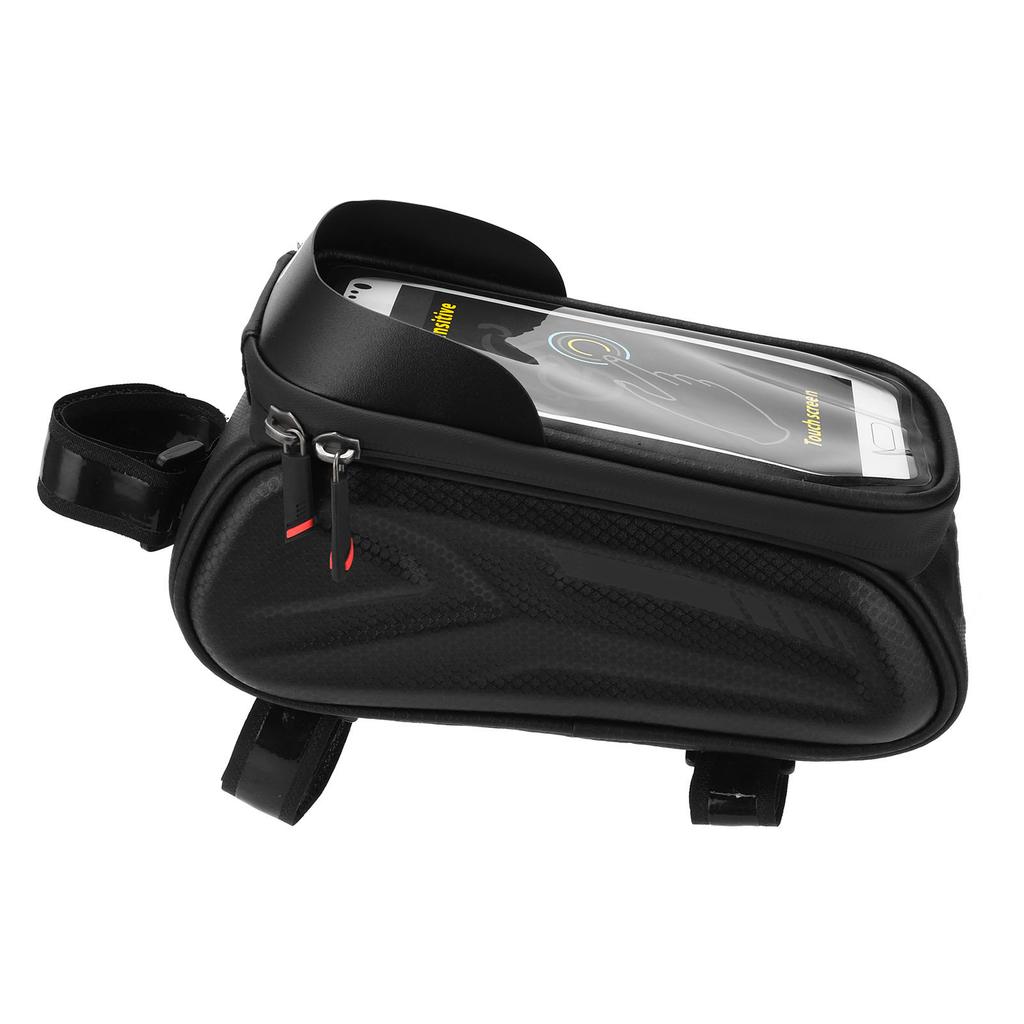 Bike Phone Front Frame Bag Waterproof Reflective Phone Mount Top Tube Bag Pouch