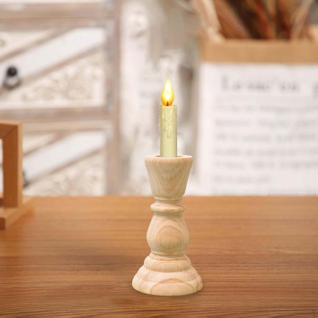 Candle Holder Candlestick Stand Pedestal Photo Props Centerpiece Table Ornament Wooden for Party