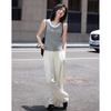 Demana Faux Two-Piece U-Neck Vest T-Shirt