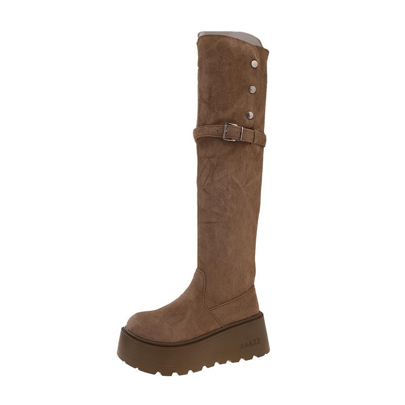 Fashion Winter Fashion Platform Heel Women Long Over The Knee Boots Street Style Height Increase Party Stripper Female Shoes