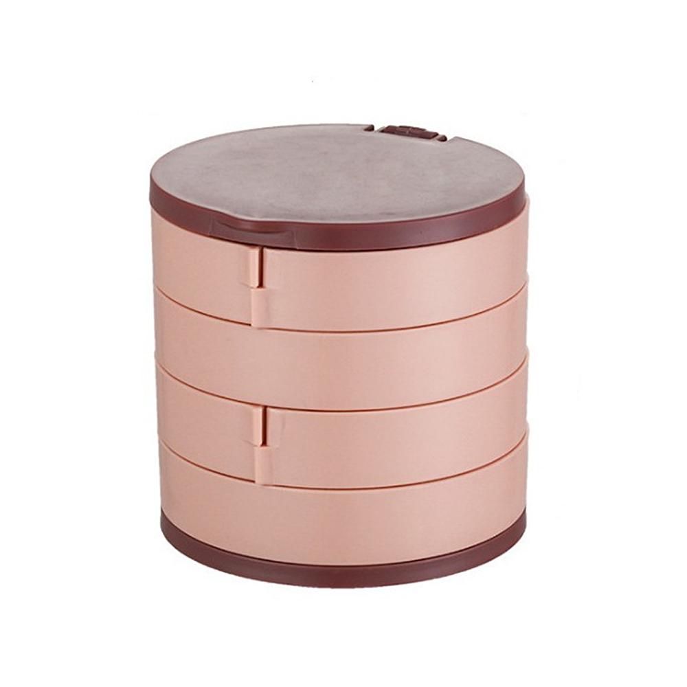 360 Degree Rotating Jewelry Holder Display Tray Jewelry Storage Box Multilayer Rotating Plastic Stand Earring Ring Box Cosmetics