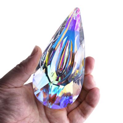 120mm/4.7inch Crystal Prism Suncatcher Window Hanging Suncatcher AB Color Crystal Faceted Prism Rainbow Maker Pendant