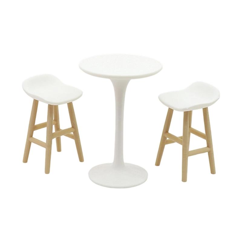 

Doll House Zakka Stool Model Realistic Dollhouses Round Top Stool Realistic Play Stool Realistic 1:12 Model Toy 1