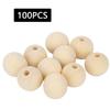 100Pcs Diameter 20mm Unfinished Loose Wood Spheres  Kids DIY Handmade Toy Accessories