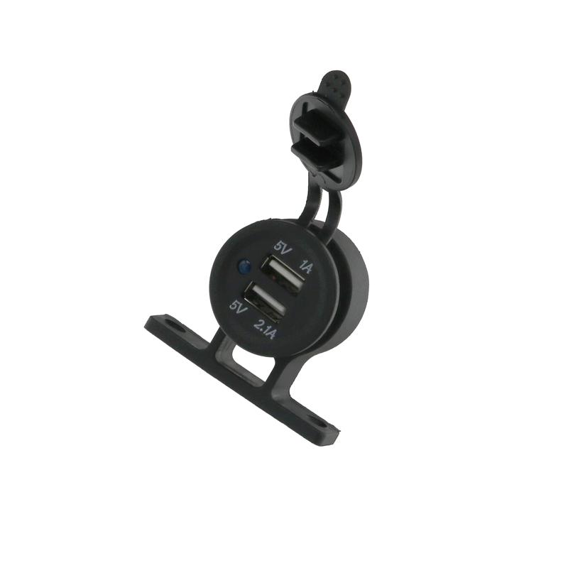 LMoDri 12V Dual USB Car Motorcycle Charger Socket Splitter Power Adapter Mobile Phone Charge