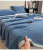 Premium Milk Velvet Sofa Blanket - Thick Coral Fleece for Autumn and Winter, Plush Quilted Nap Blanket or Bed Sheet Cover.