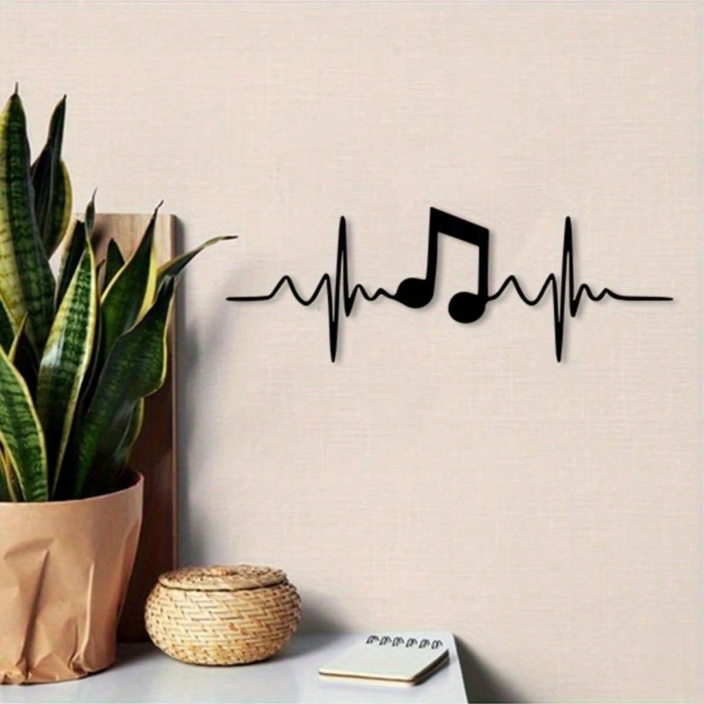 Music Heartbeat Metal Wall Decor