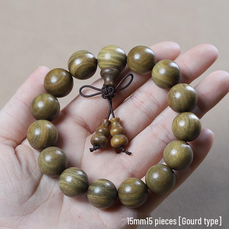 Argentina Green Sandalwood Men's and Women's Bracelet - 108 Beads, Prayer Beads of Yu Sandalwood & Rosewood.