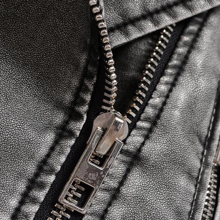 Spring Autumn Women Loose Zipper with Belt Retro Faux Leather Short Jacket Streetwear Female Chic Vintage Coat Outwear