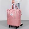 Sac de voyage extensible à roulettes Weekender Tote avec poche étanche Sac de voyage pour la nuit avec roulettes amovibles pour voyages Fitness Voyages d'affaires