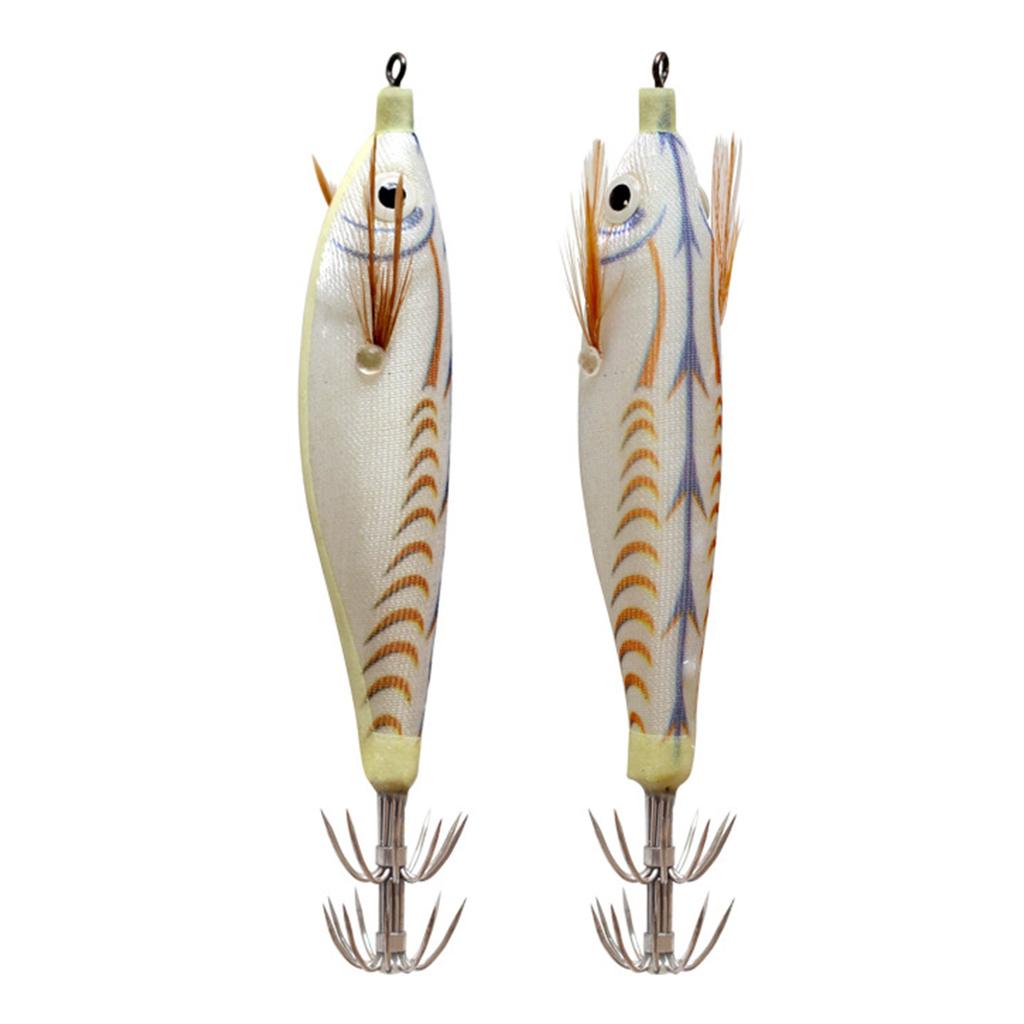 Leuchtende Tintenfisch-Jigs Haken Angelköder Köder Tintenfisch-Ärmel Tintenfisch-Jigs Salzwasser Harte Nachtangelköder Dauerhaft