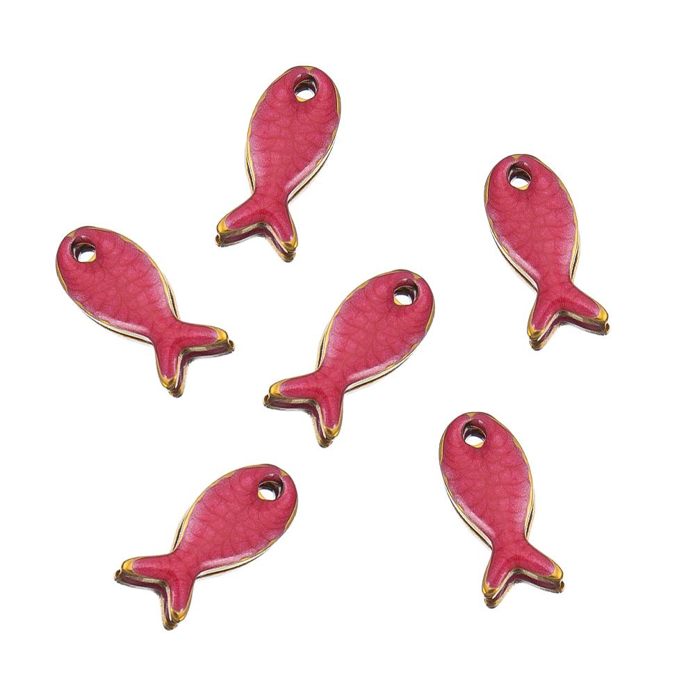 10pcs New Stainless Steel Colorful Marine Coral Starfish Fish Seaweed Charm Necklace Earring Pendant Base for DIY Jewelry Making
