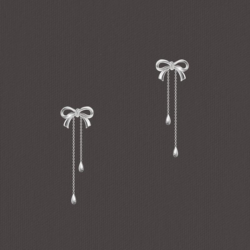 Koreanische Quasten-Schleifen-Ohrringe: Süßer Ins-Stil, Einzigartiges Mädchenhaftes Design