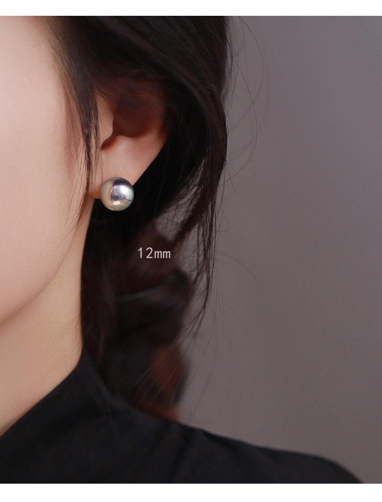 Luxuriöse 999 Sterlingsilber Hanf & Aurora Grau Perlenohrringe für Damen - High-End 2024 Design