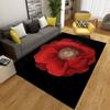 Retro Flower Printing Carpet Large Area Rug Living Room Bedroom Non-Slip Floral Pattern Floor Mat Bedside Sofa Home Decoration