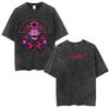 British Classic Virtual Band Gorillaz Poster Tshirt Men Women Streetwear Hip Hop Vintage Washed Cotton Top Oversized Summer Tee