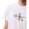 Calvin Klein Minimalist Comfortable Versatile Casual Gradient Pattern Round Neck Short Sleeve T-Shirt Men Tops Bright-White 4RB845G-110