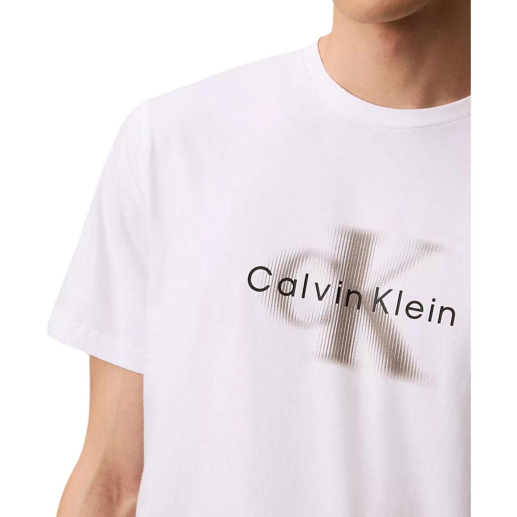 Calvin Klein Minimalist Comfortable Versatile Casual Gradient Pattern Round Neck Short Sleeve T-Shirt Men Tops Bright-White 4RB845G-110