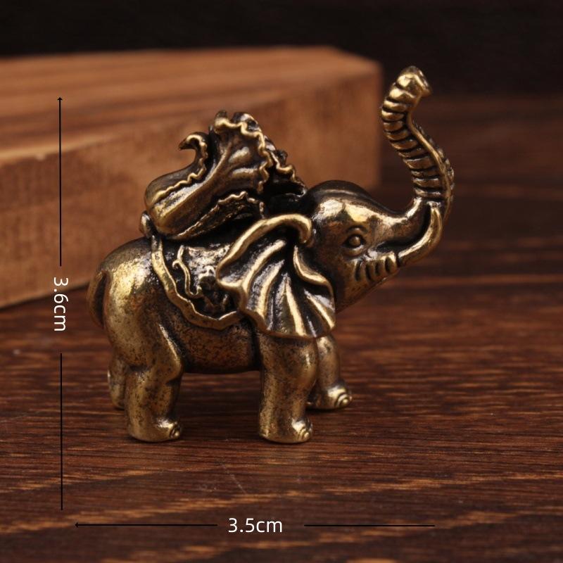 Brass Ornament Wealth And Blessing Desktop Home Living Room Cabbage Office Desk Auspicious Gourd Elephant Smal