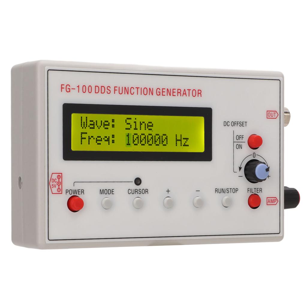 Signal Generator DDS 1Hz‑500kHz Sine 1Hz‑20kHz Square Sawtooth Triangle Wave Accessory