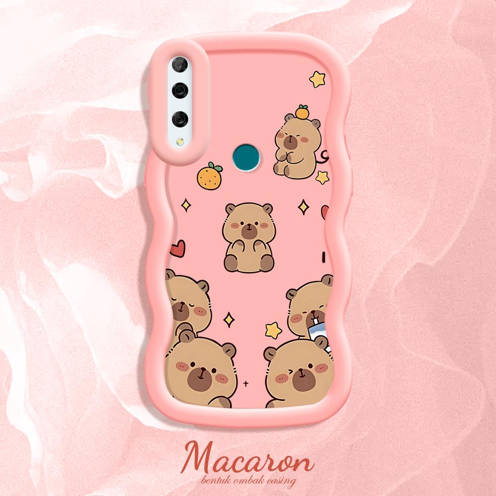 Painted Pattern Big Wave Edge Soft Silicone Material Macaron Phone Case Shockproof Protective Rubber Casing for iPhone Huawei Honor Infinix Tecno