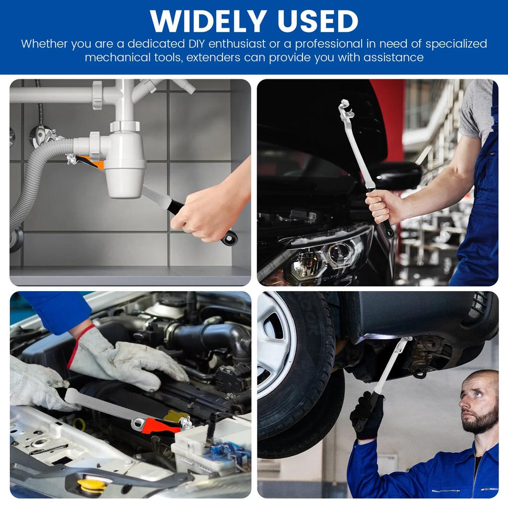 Wrench Extender Tool Bar 15inch Cr V Steel Long Wrench Extension Tool Universal Spanner Torque Amplifier Device for Nuts Bolts