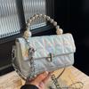 Trend Spice Girl Exquisite Small Fragrant Wind Rhombus Portable Small Square Bag Versatile Street Premium Chain Crossbody Bag