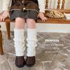 Solid Color Leg Warmers Knitted Middle Tube Socks New Boot Covers  Kids