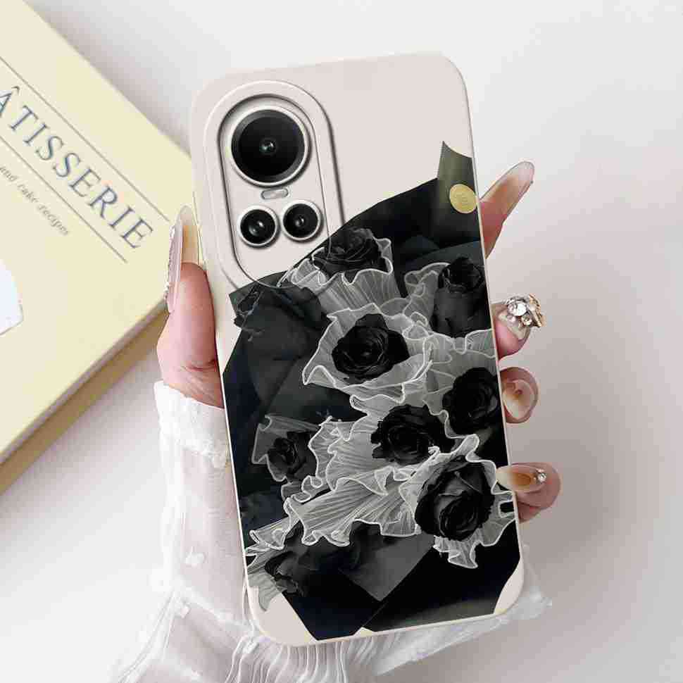 For Oppo Reno10 5G CPH2531 Case Luxurious Rose Cute Rabbit Soft Silicone Cover For Reno10 Pro 5G CPH2525 6.7" Global Phone Shell