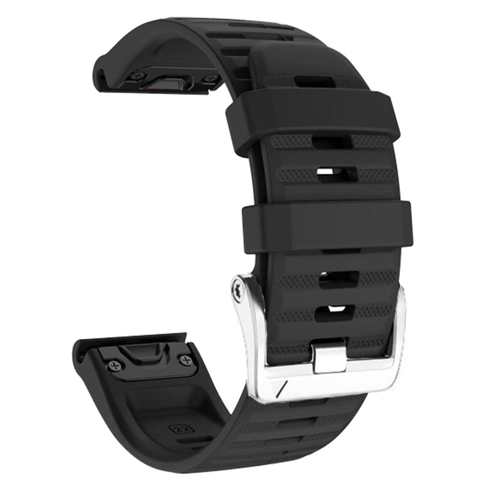 Watch Band for Garmin Forerunner 965/955/945/935 Soft Silicone Strap Bracelet with Silver Buckle