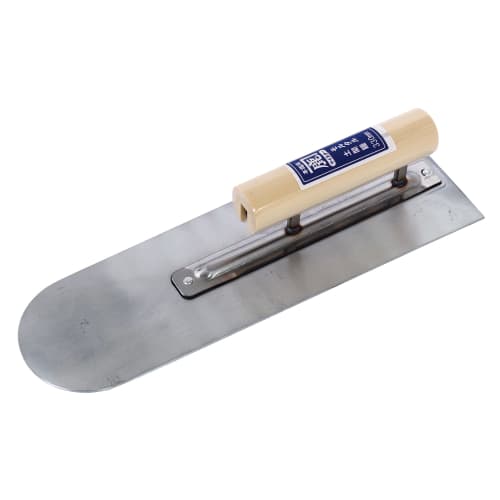 Kanesika Meister Earthenware Trowel, Wooden Handle, Rounded Tip, 330mm, 12043300060