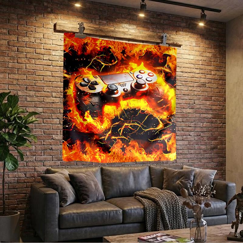 Galactic Gaming Game Controller Printed Tapestry, Wall Hanging,Livingroom, Dormitory, Large Wall Decor, Fabric Decor Fan Birthday Gifts