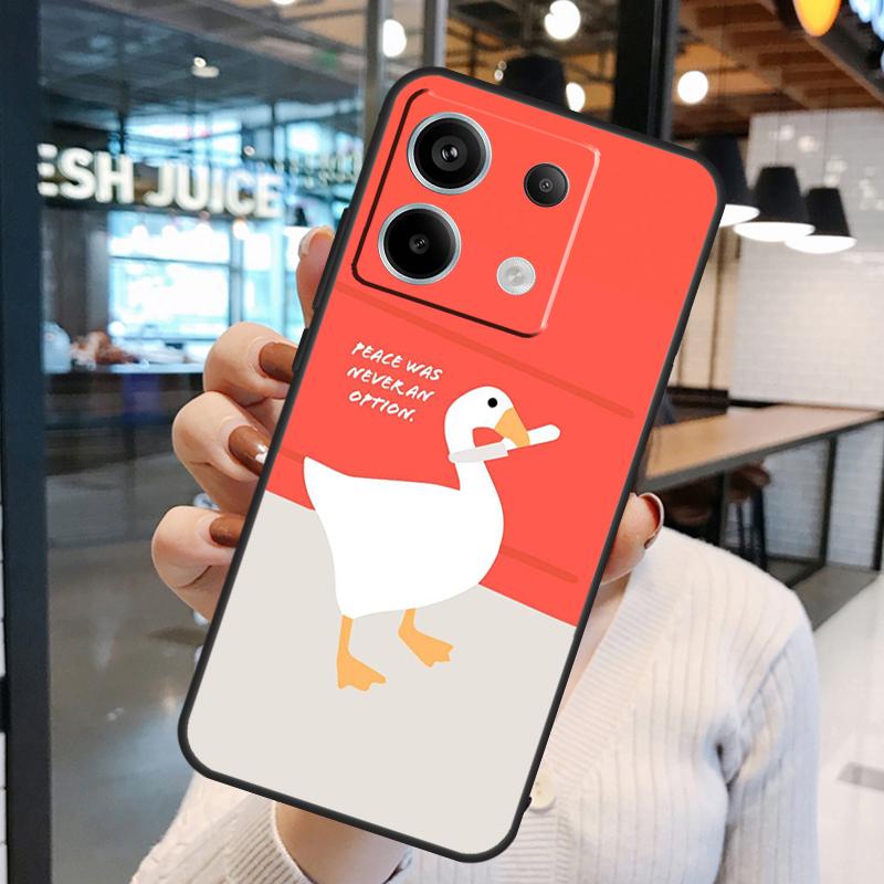 Cartoon Funny Goose Case For Xiaomi Redmi Note 11 9 10 12 13 14 15 Pro Plus Redmi 15 15C 10C 12C 13C 14C Cover
