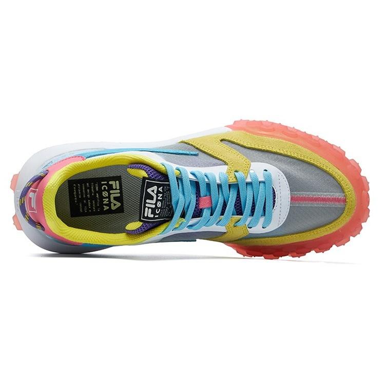 FILA Gara Trendy Versatile Textile, Split Cow Leather Cushioning Abrasion Resistant Breathable Women's F12W124140FWY