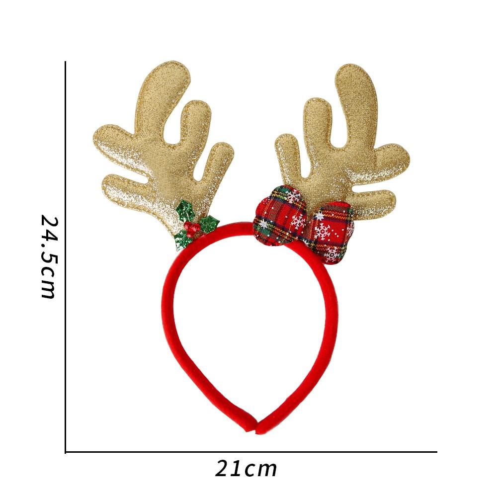 Christmas Festival Dress Headband for Children Adult Elk Antlers Star Santa Claus Birthday Party New Year Headwear Gift for Kids