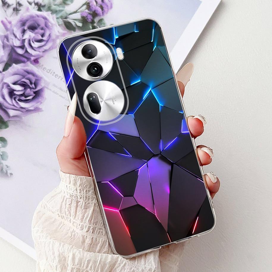 For OPPO Reno 11 Pro 5G Case CPH2607 New Fashion Flower Butterfly Silicone Clear Soft Phone Case On OPPO Reno11 5G CPH2599 Funda