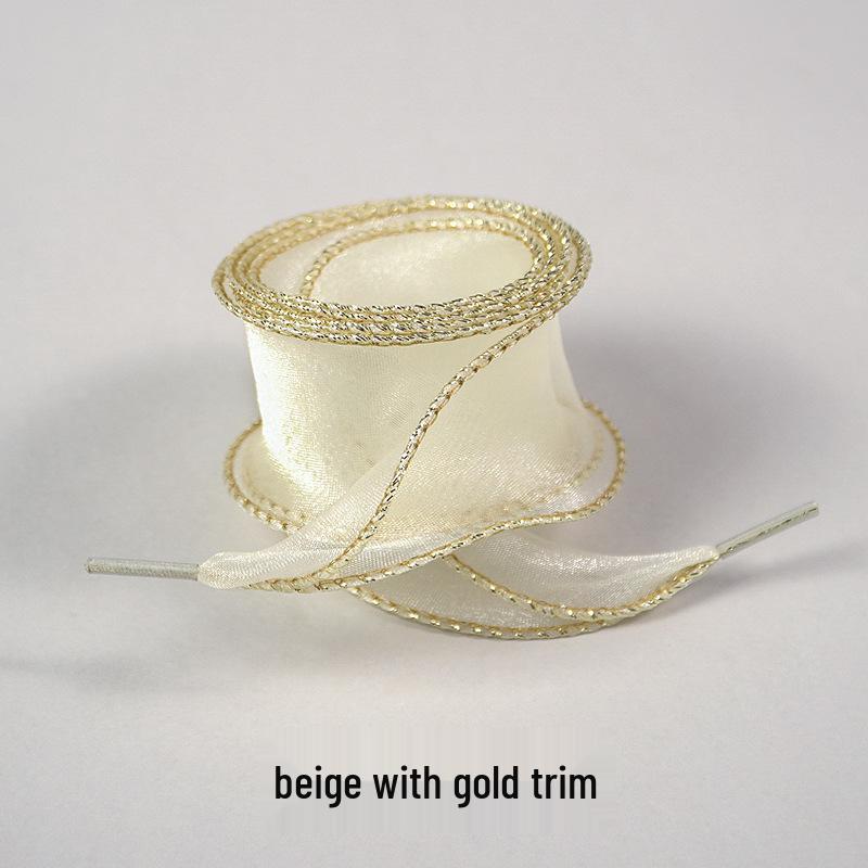 Fairy Wave Silk Chiffon Curly Shoelaces for German Trainers and Air Force One - Canvas Rope, 1 Pair