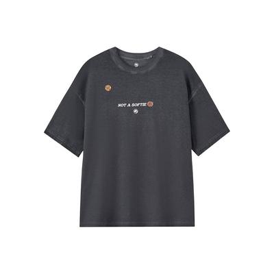 Breathable Loose Fit Round Neck Letter Print T-Shirt Men Tops AHSV215-2
