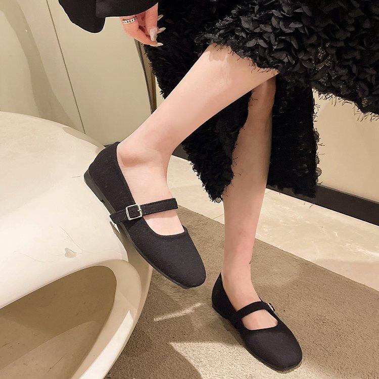 Fashion Spring Autumn Women's Flat Mary Janes Shoes Square Toe Ballet Flats for Female Buckle Strap Ladies Shoes Women Shoes Zapatos2025