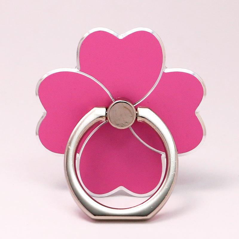 Four-Leaf Clover Metal Phone Stand Ring Holder – Creative Desktop Mobile Stand