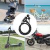 Cable Lock For Bicycle Cut-Resistant Anti-Theft Steel Cable Bike Nylon Lock For Mountain Cycling Road Riding City Touring