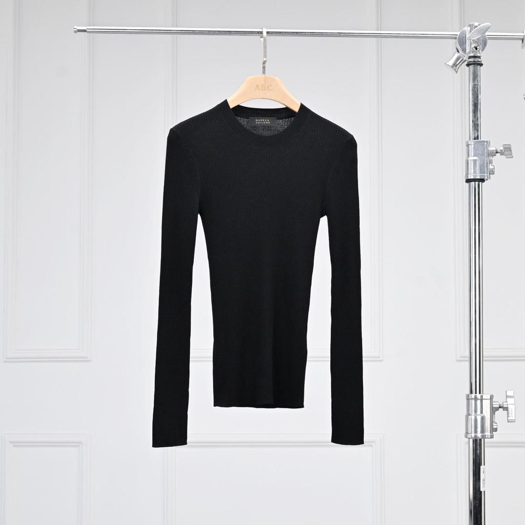 Cindy Slim Ribbed Knit Merino Wool Sweater - Women's Long Sleeve