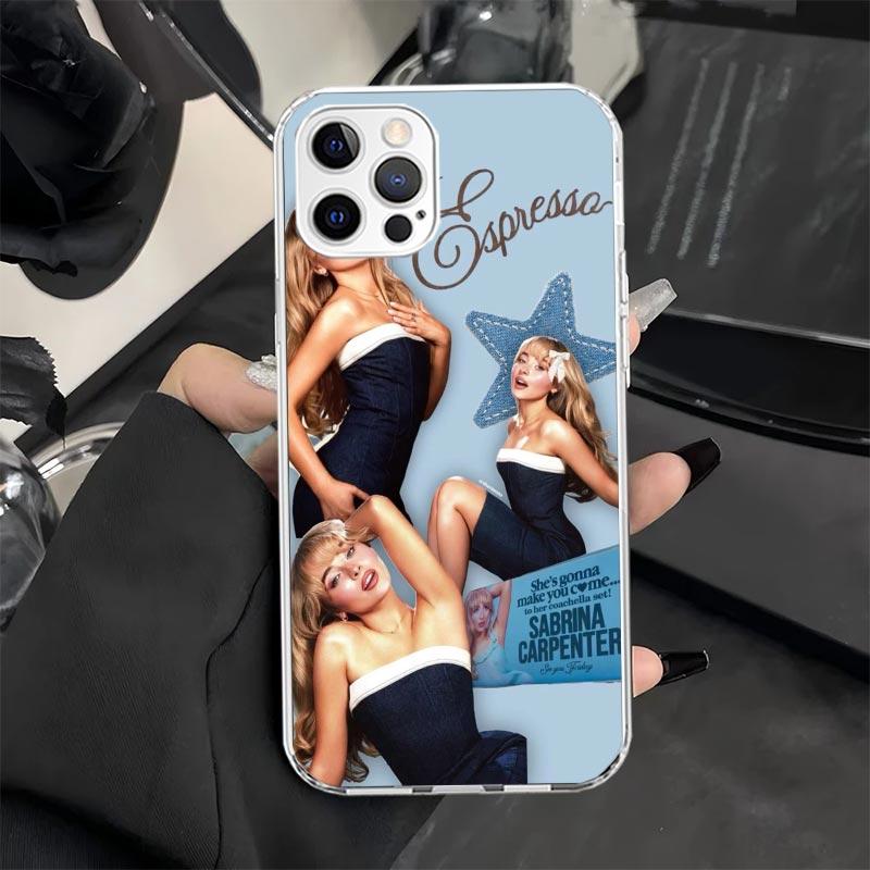 CR66 S-Sabrina C-Carpenter Phone Case for iPhone 11 12 13 Mini 14 15 Plus 16 Pro Max 17 Air 16E 7 8 SE 17ProMax Soft Fundas Cove