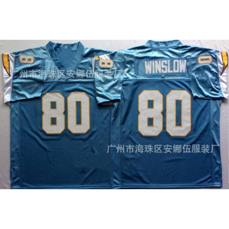 2026 Vintage Rugby Embroidered Jersey San Diego Chargers 21 55 Team Sports Basketball