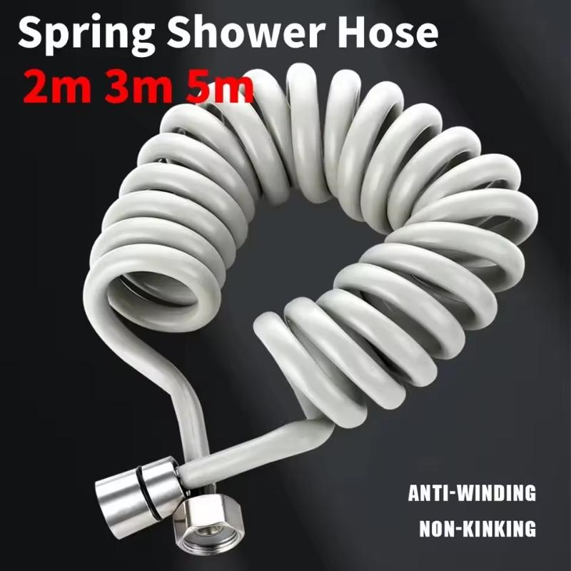 2m 3m 5m Spring Shower Hose Meters Water Plumbing Hose Plastic Bathroom Water Toilet Bidet Sprayer Telephone Line Soft Hoses_