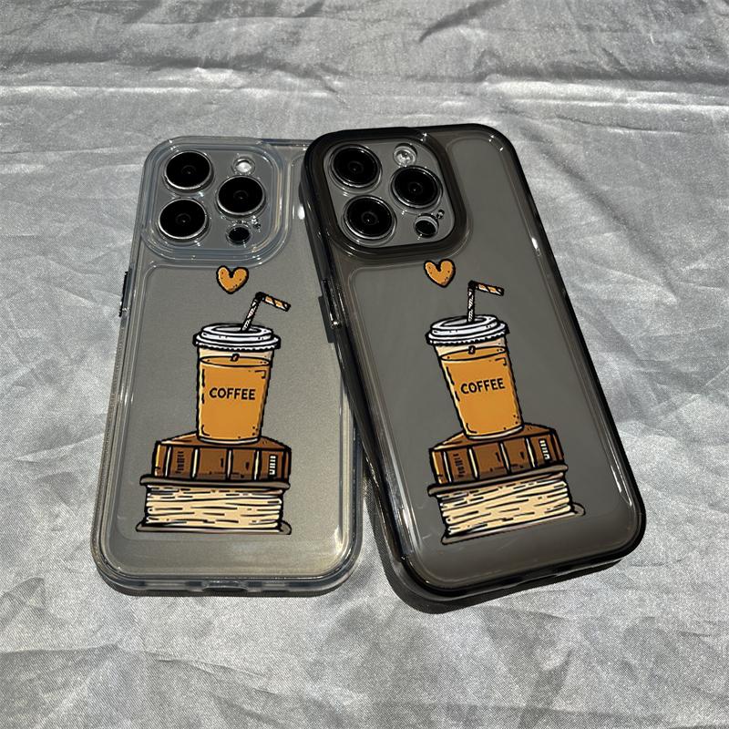 Life Moment Of Coffee Cup Phone Case For IPhone 14 15 16 17 Pro 11 12 13 Pro Max Air 15 Plus 16E Transparent Soft Clear Fundas