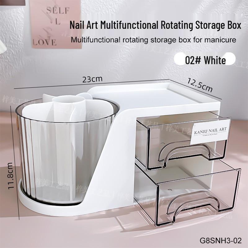 

Nail Art Rotating Makeup Brush & Stationery Storage Cylinder