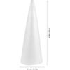 SUPVOX 2pcs Foam Cones Christmas Tree Cones for DIY Modeling Craft Floral Arranging Supplies (38x13.5cm)